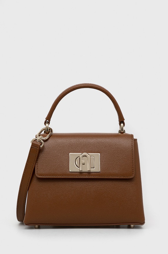 Furla torebka skórzana skóra licowa brązowy WB00109.ARE000.03B00