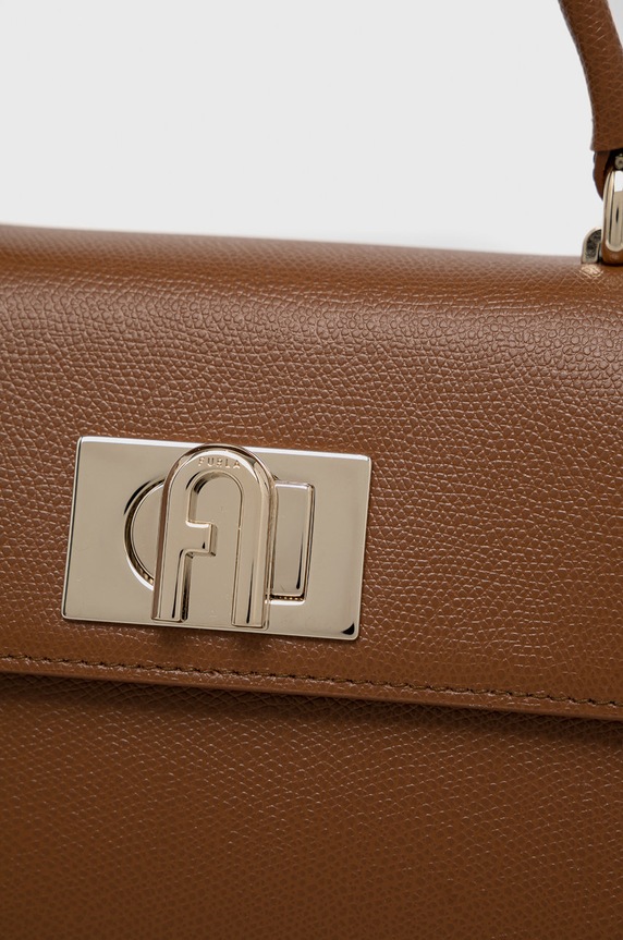 Akcesoria Furla torebka skórzana WB00109.ARE000.03B00 brązowy