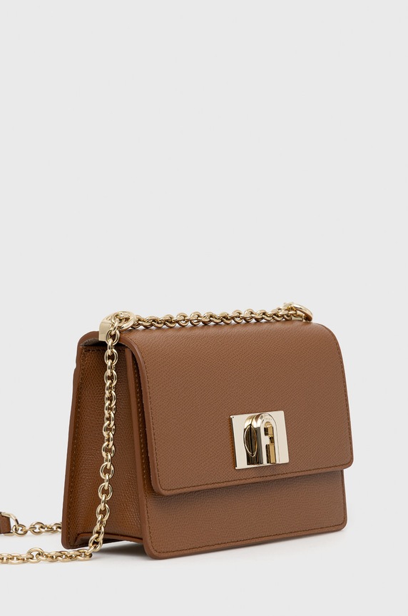 Kožna torba Furla BAFKACO.ARE000.03B00 smeđa AW22