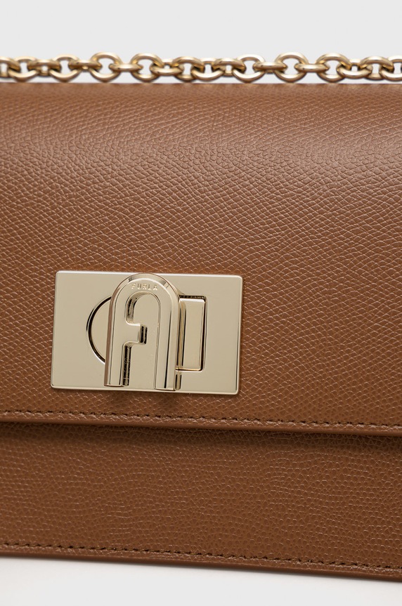 Kožna torba Furla smeđa BAFKACO.ARE000.03B00