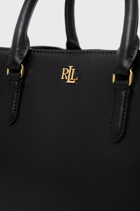Lauren Ralph poșetă de piele negru 431876725004