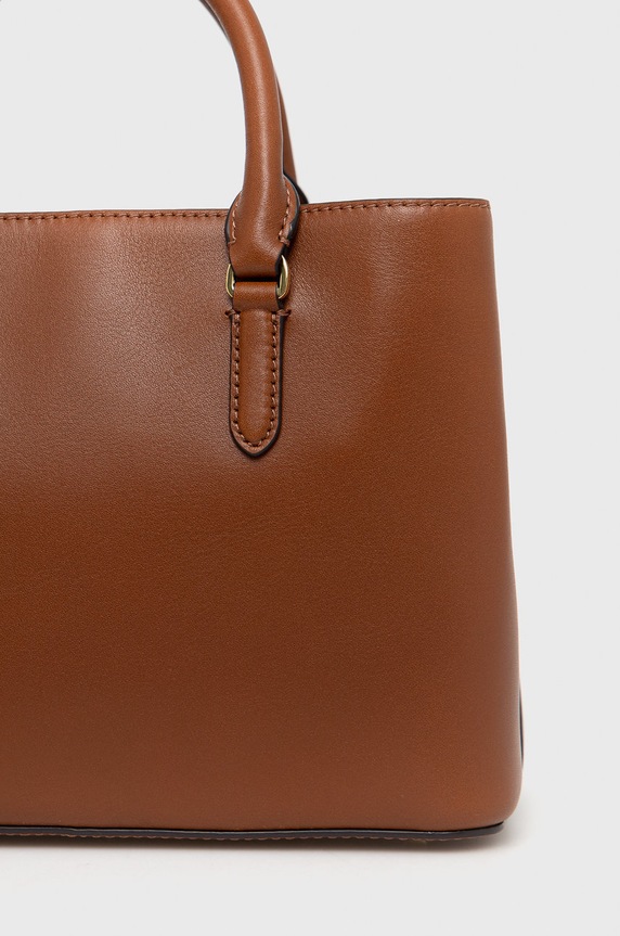 Doplňky Kožená kabelka Lauren Ralph Lauren 431876725005 hnědá
