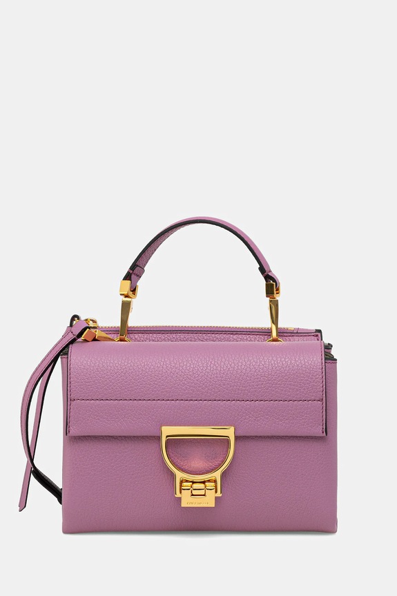 Coccinelle poșetă de piele uni violet E1.MD5.55.B7.01