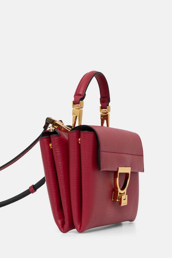 Kožená kabelka Coccinelle E1.MD5.55.B7.01 burgundské AW25