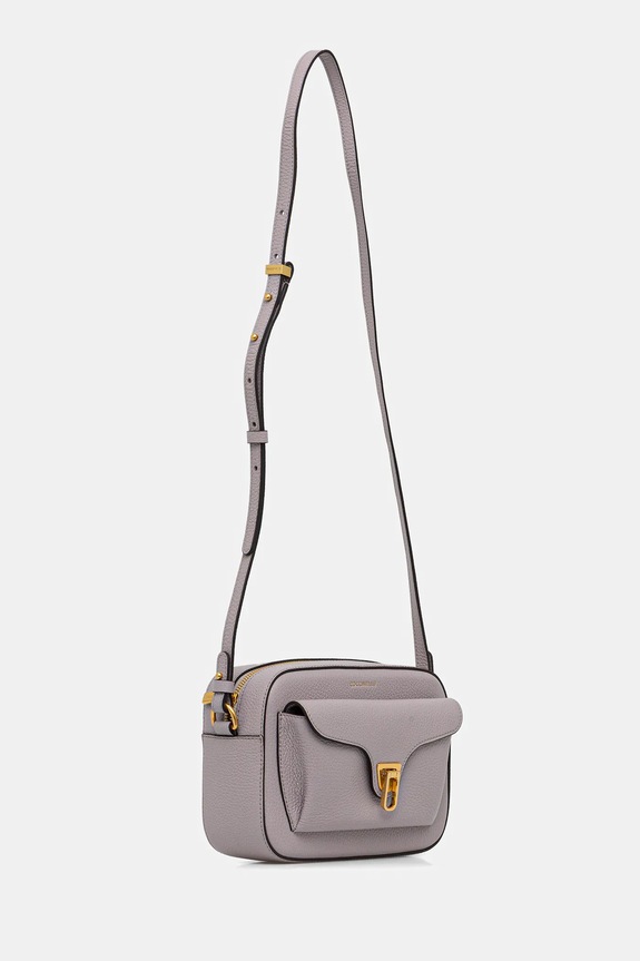 Coccinelle poșetă de piele E1.MF6.15.02.01 gri AW25