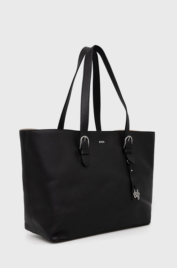 BOSS torebka skórzana 50478064 czarny AW22