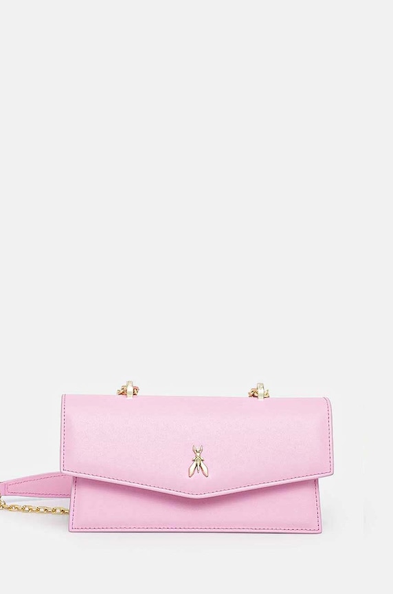 Patrizia Pepe borsa a mano in pelle pelle fiore rosa 2B0032.L061