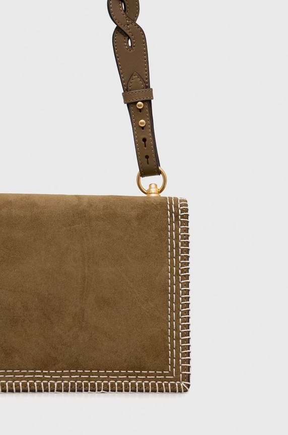 Doplnky Semišová kabelka Tory Burch 139007.111 hnedá