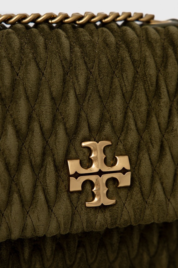 Tory Burch torebka zamszowa zielony 139632.325