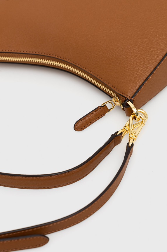 Doplnky Kožená kabelka Lauren Ralph Lauren 431883768007 hnedá