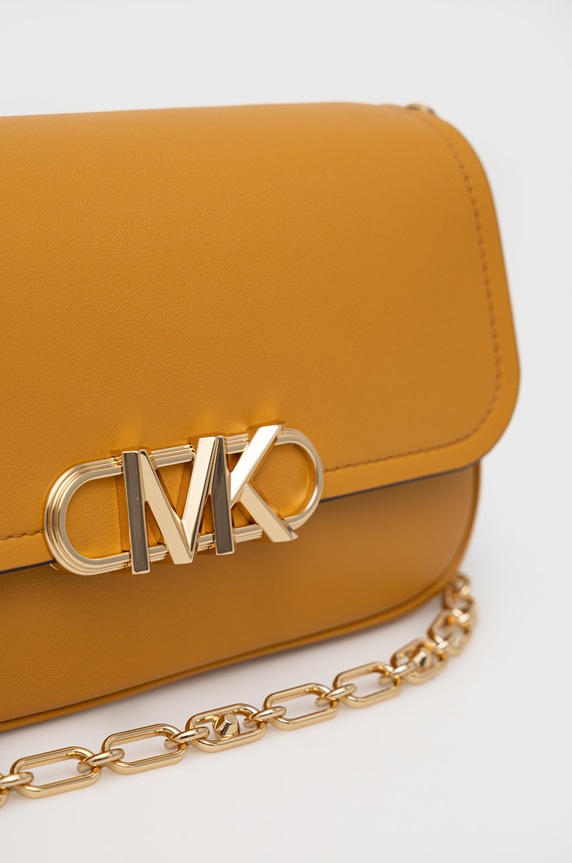 Kožená kabelka MICHAEL Michael Kors žltá 30F2G7PC2L
