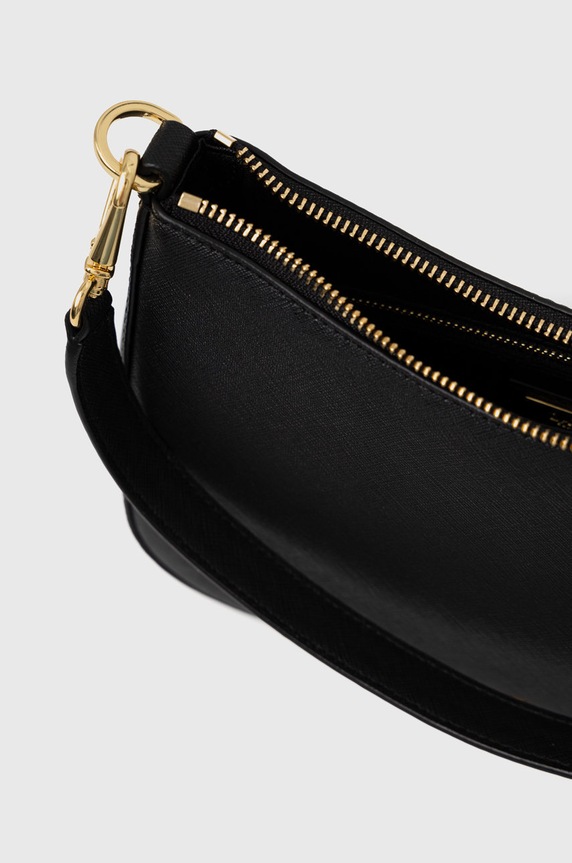 Kožená kabelka Lauren Ralph Lauren černá 431883768008