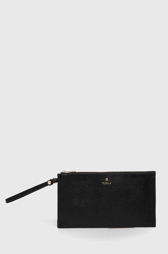 Kožené psaníčko Furla Camelia přírodní kůže černá WE00451.ARE000.ARES