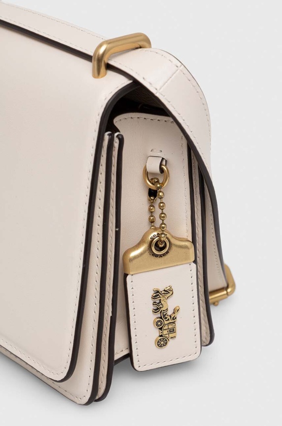 Usnjena torbica Coach bež CC416