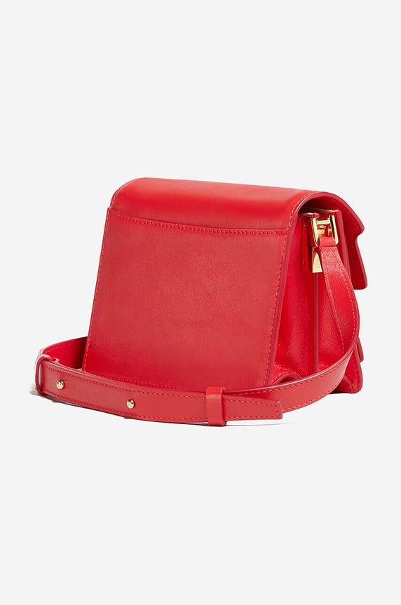 Δερμάτινη τσάντα Marni Marni Shoulder Bag SBMP0075Y0 P2644 SBMP0075Y0.P2644 κόκκινο AW22