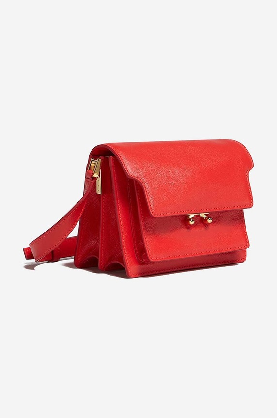 Αξεσουάρ Δερμάτινη τσάντα Marni Marni Shoulder Bag SBMP0075Y0 P2644 SBMP0075Y0.P2644 κόκκινο