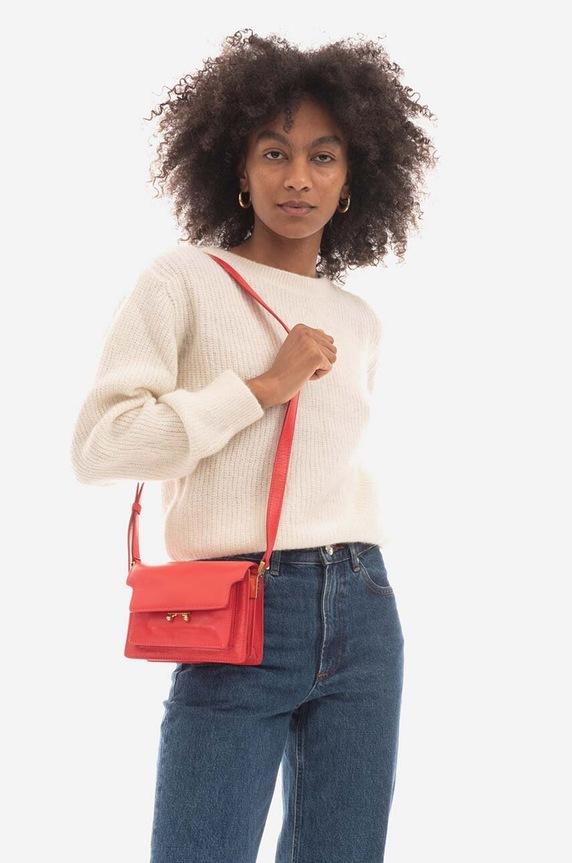 Δερμάτινη τσάντα Marni Marni Shoulder Bag SBMP0075Y0 P2644 SBMP0075Y0.P2644