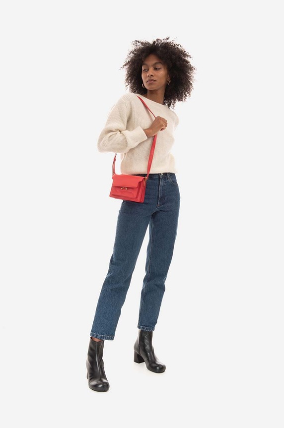 Δερμάτινη τσάντα Marni Marni Shoulder Bag SBMP0075Y0 P2644 SBMP0075Y0.P2644
