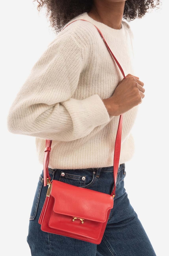 Δερμάτινη τσάντα Marni Marni Shoulder Bag SBMP0075Y0 P2644 SBMP0075Y0.P2644