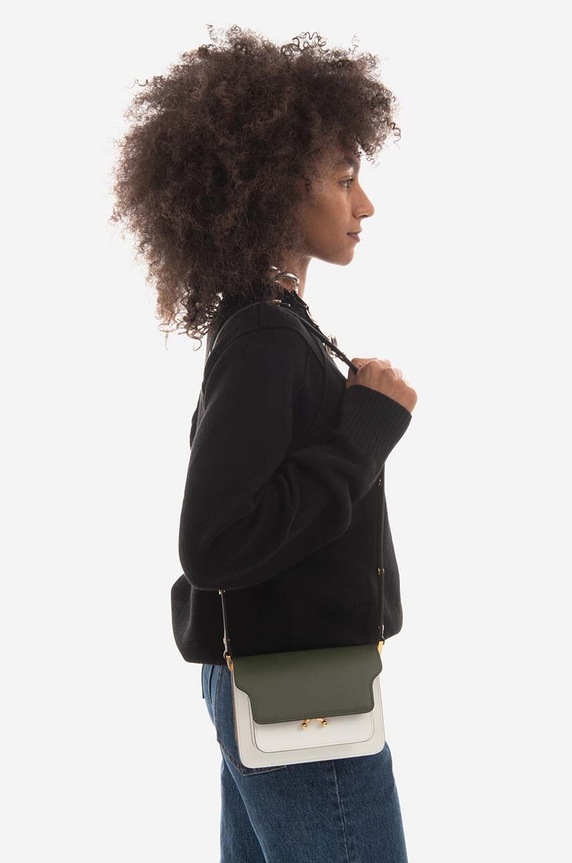 Marni leather handbag SBMPS01U75.LV520.Z584N green