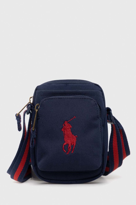 Polo Ralph Lauren poshette bambini applique blu navy 9AR011