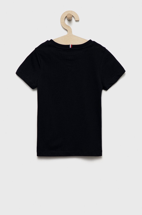 Dětské bavlněné tričko Tommy Hilfiger KB0KB07542.9BYY námořnická modř AW22