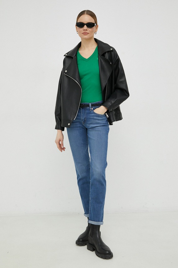 Pamučna majica G-Star Raw D21314.4107 zelena AA00