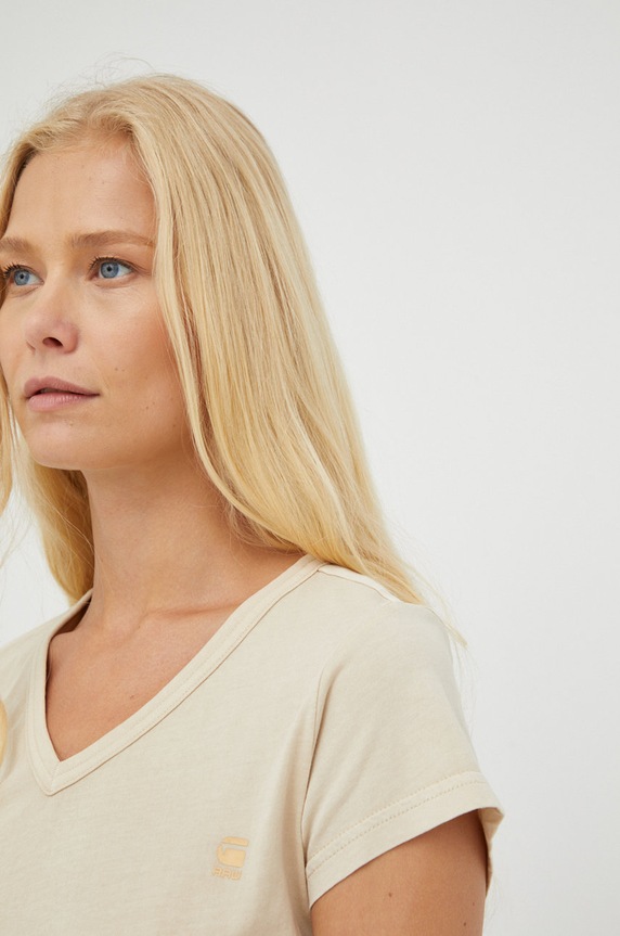 Bavlněné tričko G-Star béžová D21314.B059