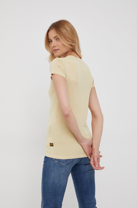 Odzież G-Star t-shirt bawełniany D21314.B059 beżowy