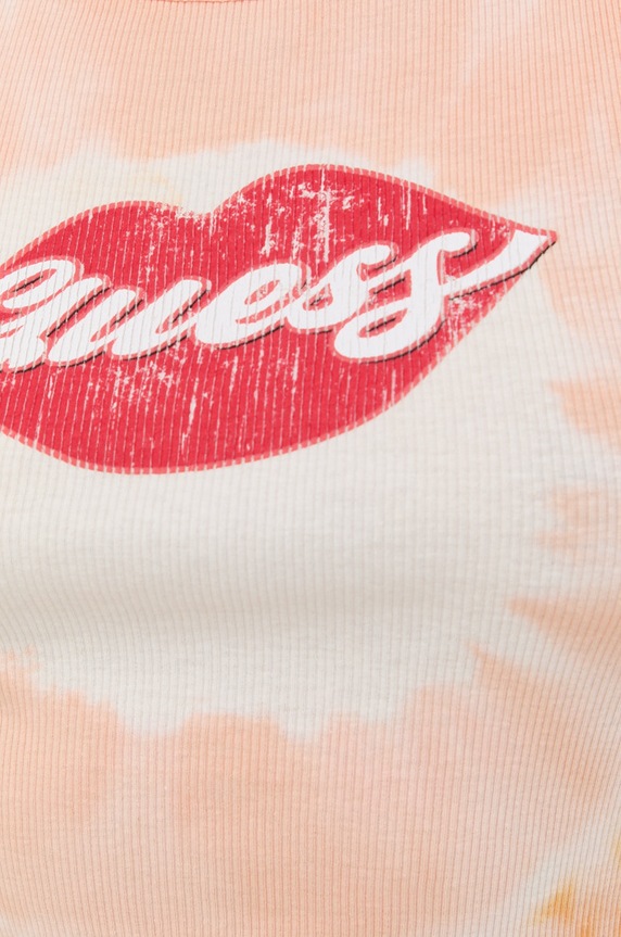 Pamučni top Guess W2YI15.K1811 narančasta