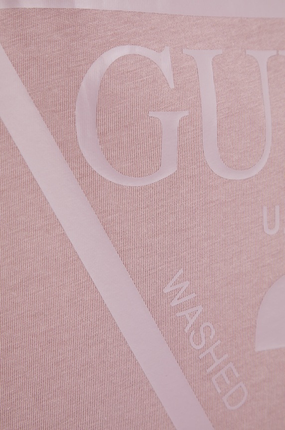 Guess t-shirt bawełniany ADELE V2YI07.K8HM0 fioletowy