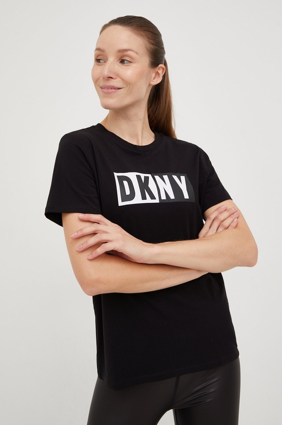 Μπλουζάκι DKNY κανονικό μαύρο DP2T5894