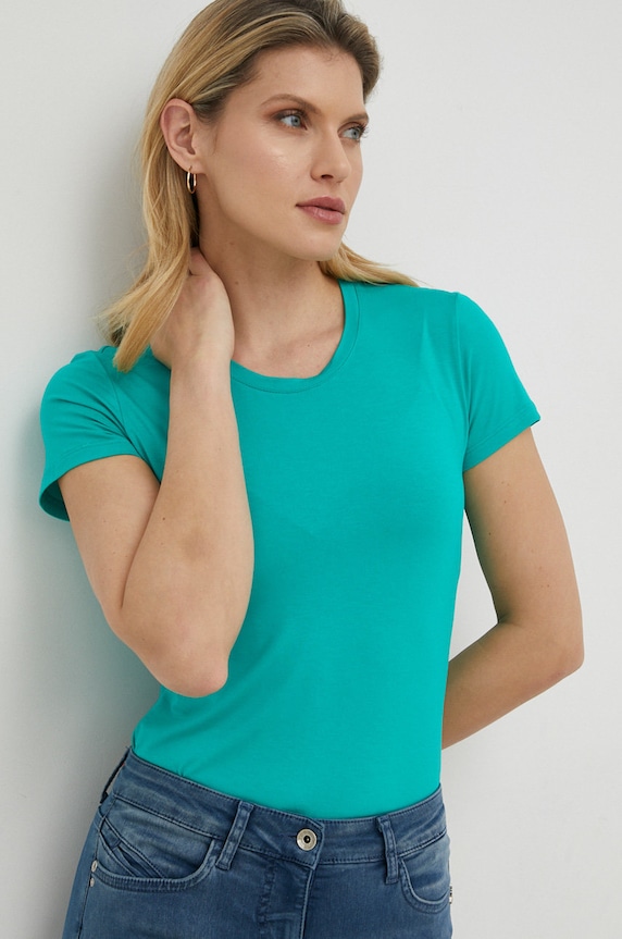 Patrizia Pepe t-shirt aplikacja zielony CM1419.J013