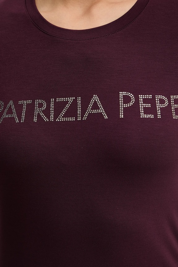 Patrizia Pepe t-shirt bordowy CM1419.J013