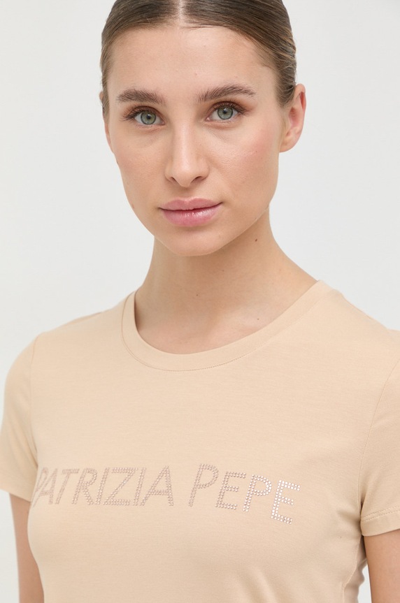 Patrizia Pepe t-shirt beżowy CM1419.J013