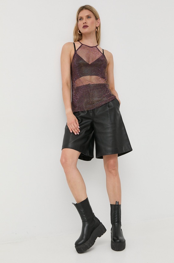 Top Patrizia Pepe 8M1440.A9U8 burgundské SS23