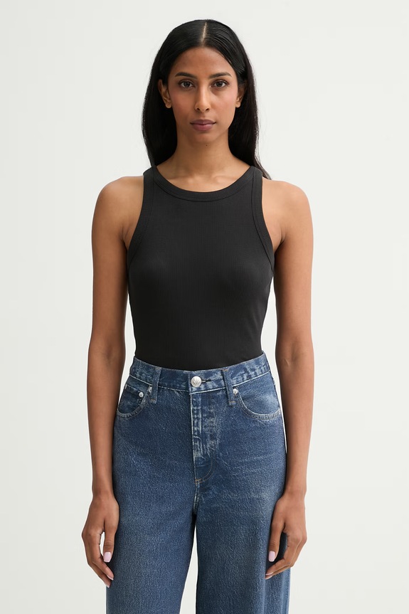 Levi's top női pamut fekete A3381.0001