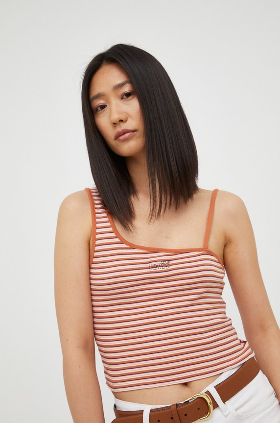 Bavlněný top Levi's oranžová A3541.0000
