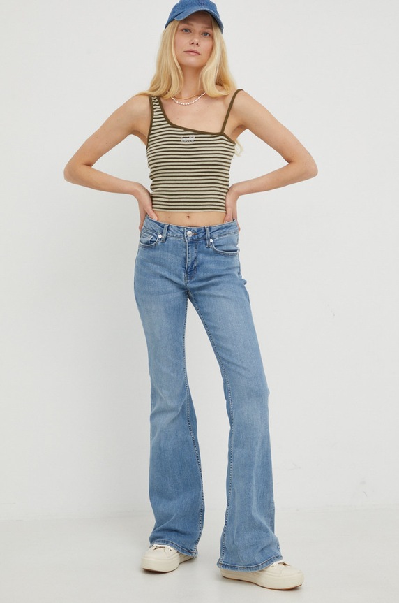 Bavlnený top Levi's A3541.0001 zelená AW22