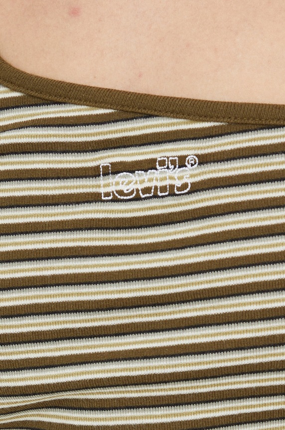 Bavlnený top Levi's A3541.0001 zelená