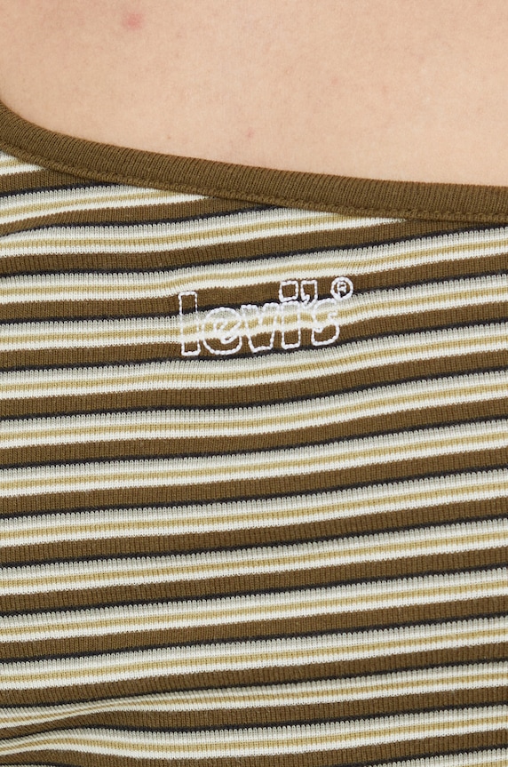 Bavlnený top Levi's A3541.0001 zelená