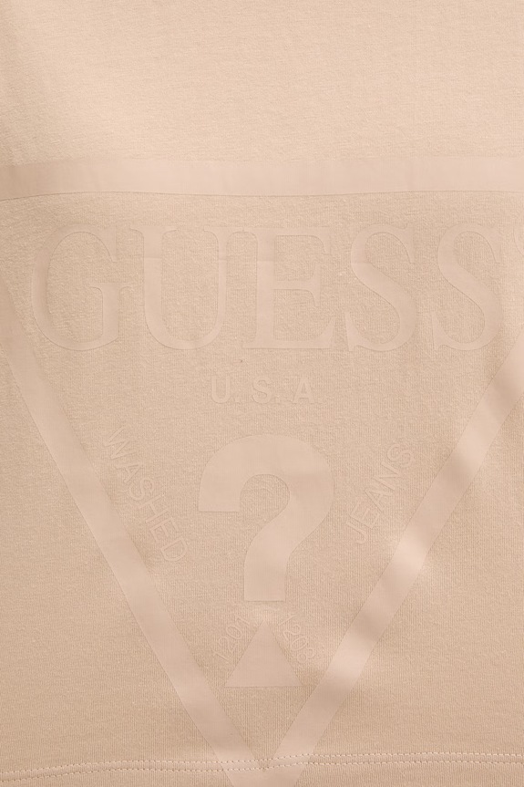 Хлопковая футболка Guess ADELE V2YI06.K8HM0 бежевый