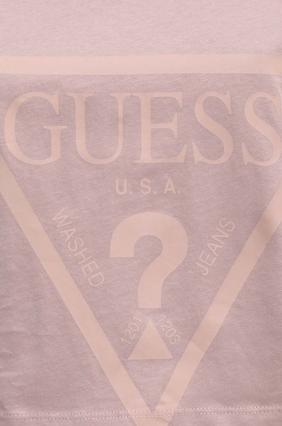 Guess t-shirt bawełniany ADELE V2YI06.K8HM0 brązowy