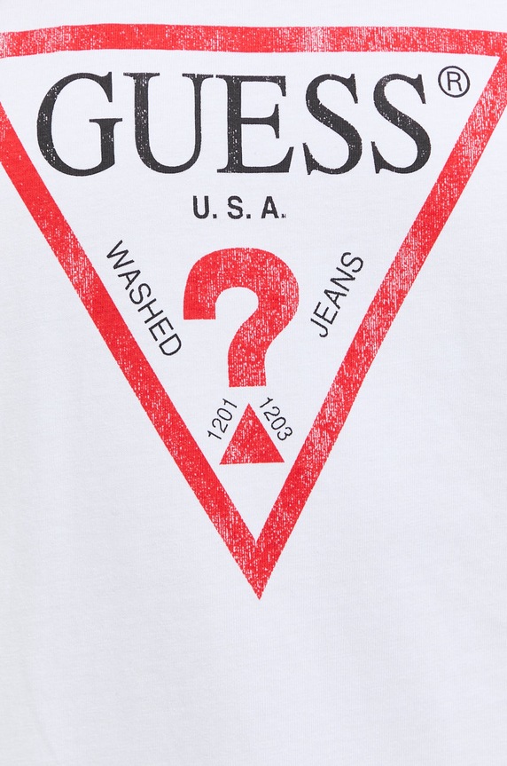 Guess t-shirt bawełniany W2BI69.K8FQ1 biały