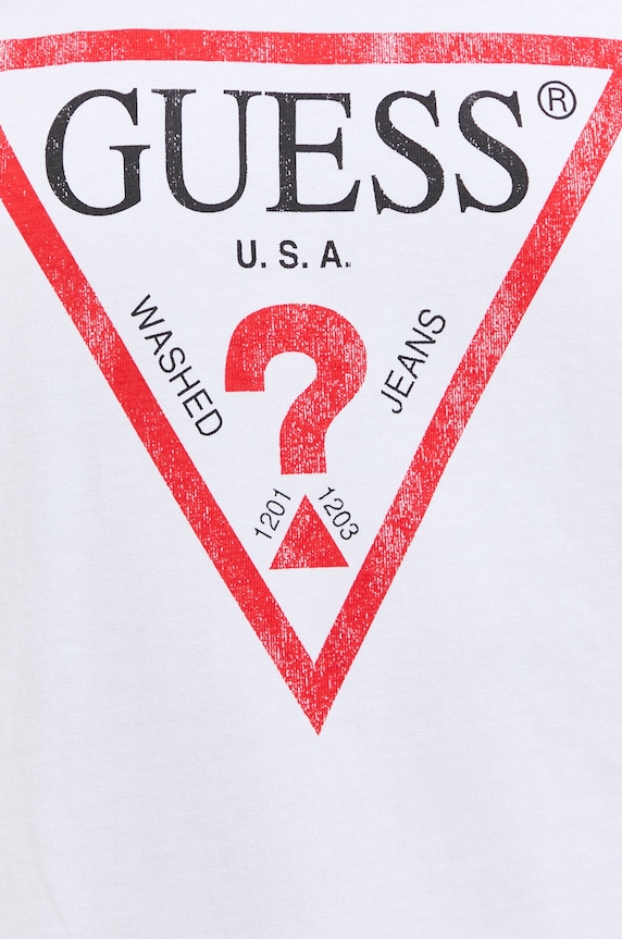Guess t-shirt bawełniany W2BI69.K8FQ1 biały