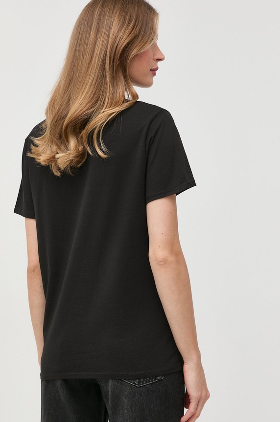 Odzież Guess t-shirt bawełniany W2BI69.K8FQ1 czarny