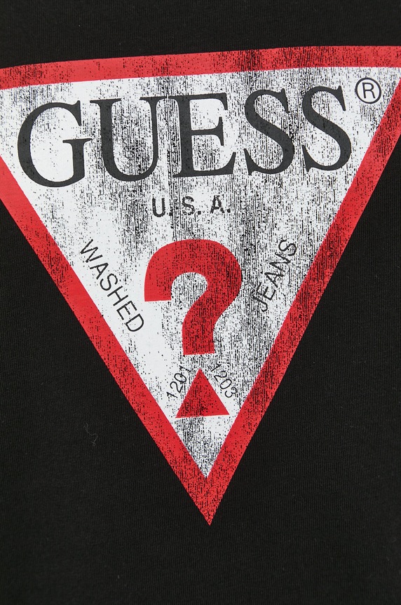 Guess t-shirt bawełniany W2BI69.K8FQ1 czarny