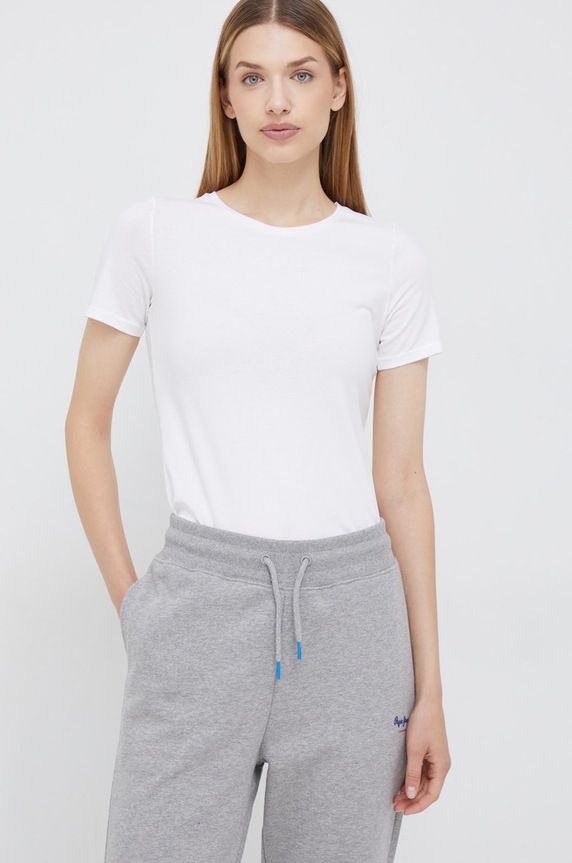 Tričko United Colors of Benetton slim bílá 3ZQM3M857.101