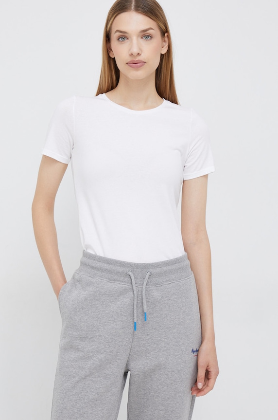 Tričko United Colors of Benetton slim bílá 3ZQM3M857.101