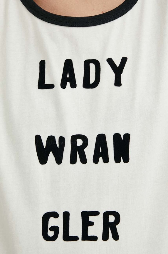 Wrangler t-shirt bawełniany x Leon Bridges W7NAGFC11 beżowy
